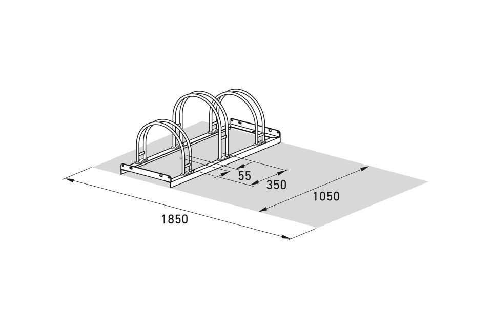Fahrradparksystem Bogenparker 5000