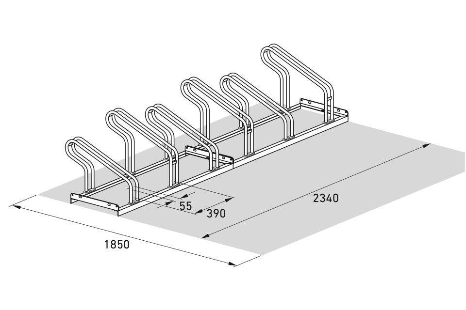 Fahrradparksystem Bügelparker 2000/2000 BF