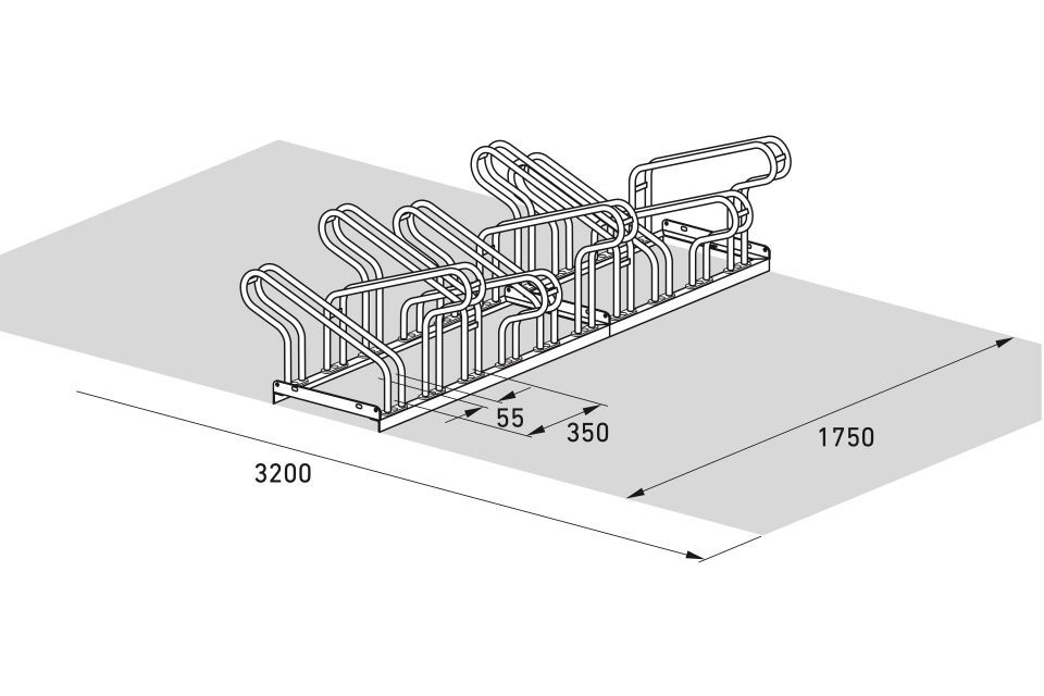 Fahrradparksystem Bügelparker 2000/2000 BF