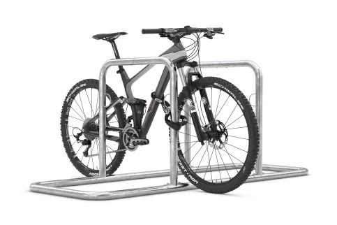 Das GALAXY System ist ein selbststehendes, platzsparendes Fahrrad-Anlehnsystem für vier bis 12 Einstellplätze.