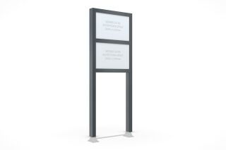 Werbepylon BigSign Secure S mit 2 Werbeflächen