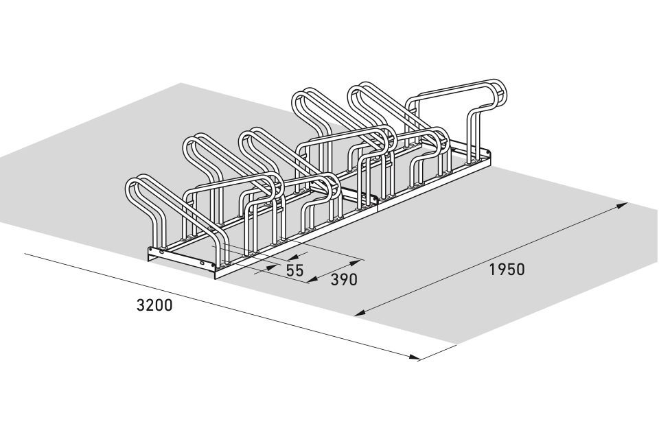 Fahrradparksystem Bügelparker 2000/2000 BF