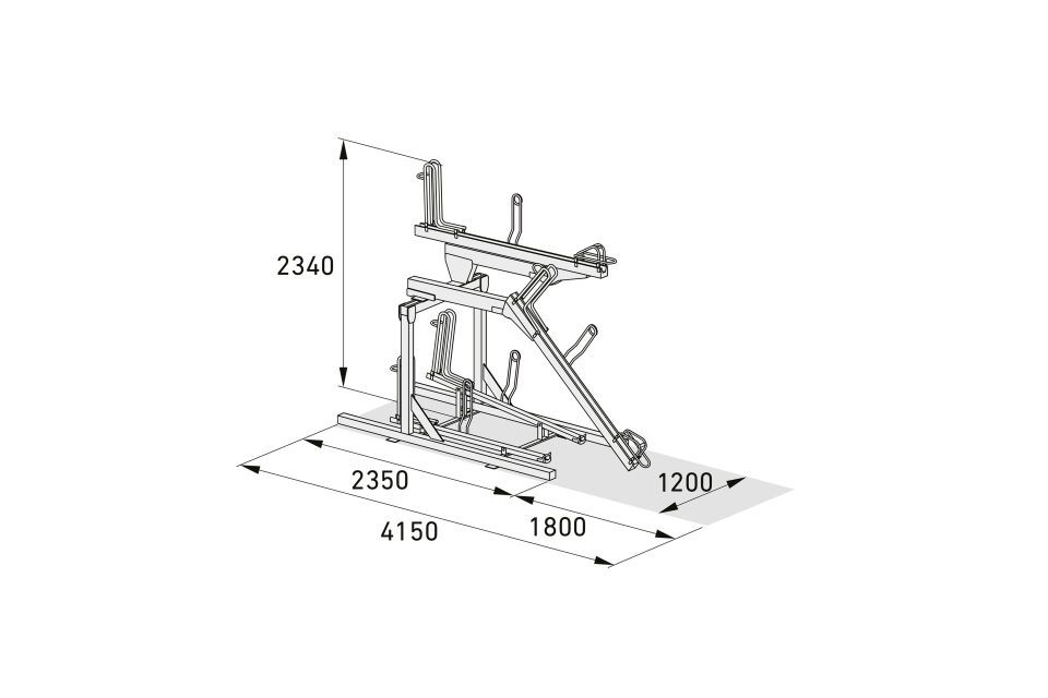 Fahrradparksystem Doppelstockparker BikeHub Premium