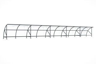 Überdachung Bamberg B 1/20 RAL7016 als Bausatz