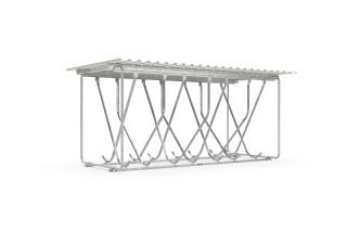 Fahrradüberdachung Amsterdam A522 mit 14 Einstellplätzen beidseitig