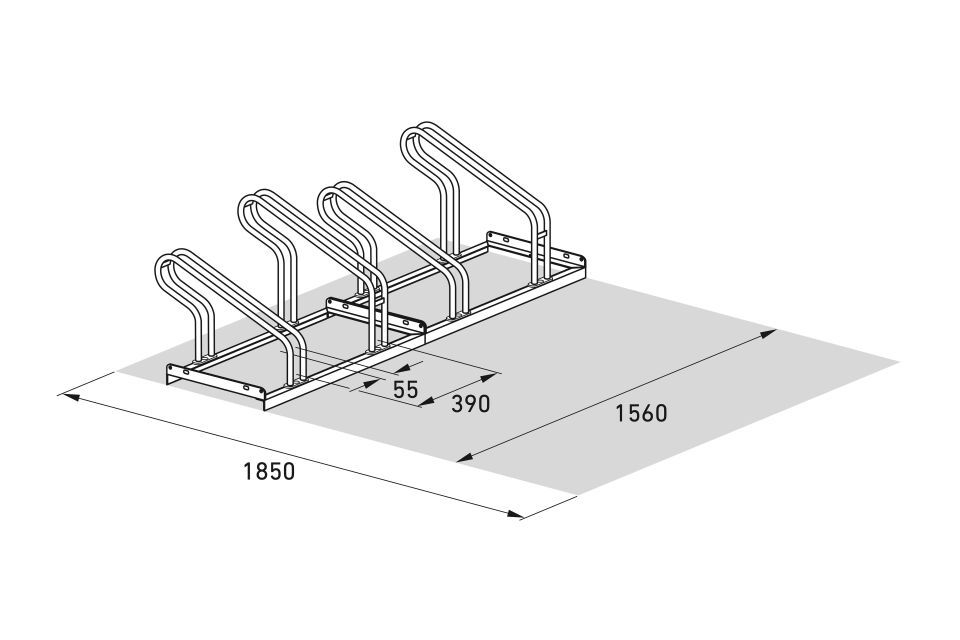 Fahrradparksystem Bügelparker 2000/2000 BF