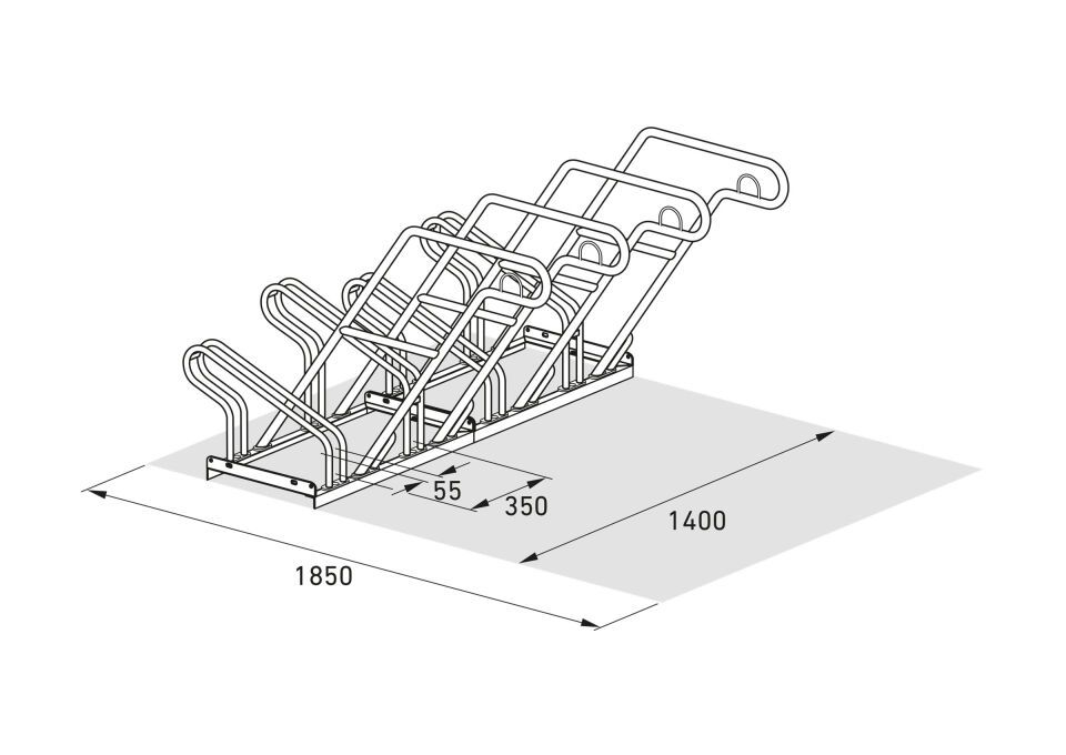 Fahrradparksystem Anlehnparker 2600/2600 XBF