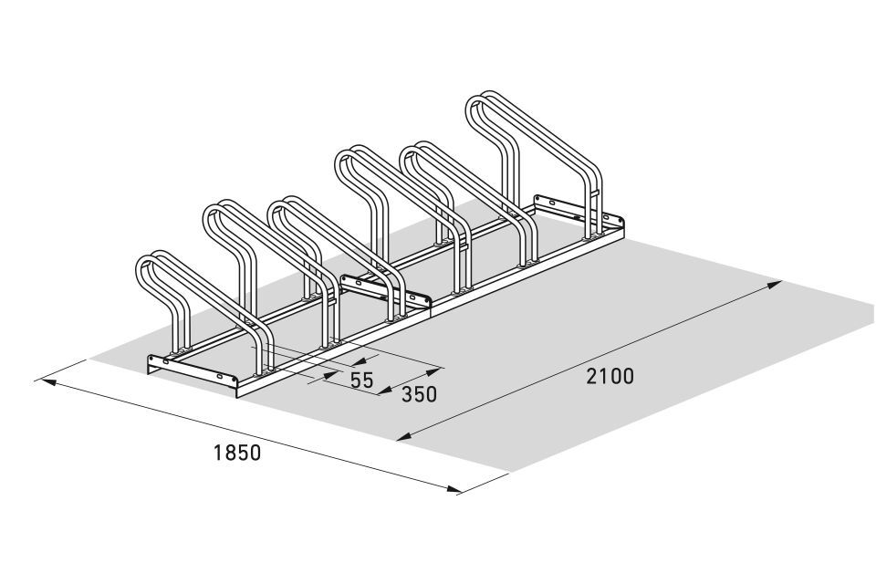 Fahrradparksystem Bügelparker 2000/2000 BF