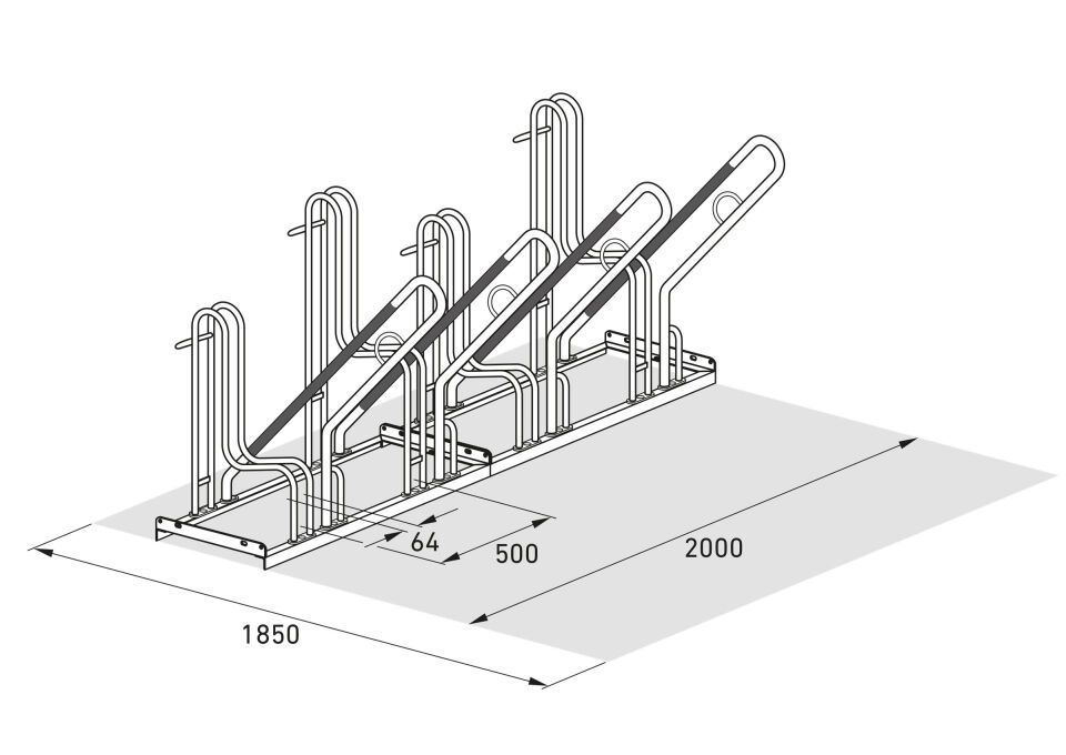 Fahrradparksystem Anlehnparker 4700 XBF