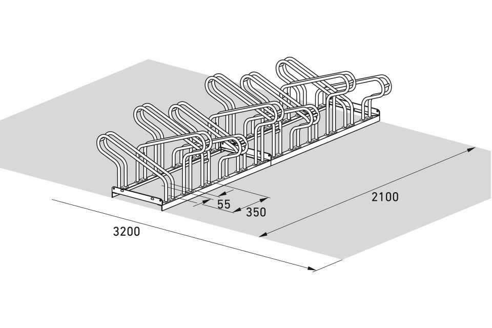 Fahrradparksystem Bügelparker 2000/2000 BF