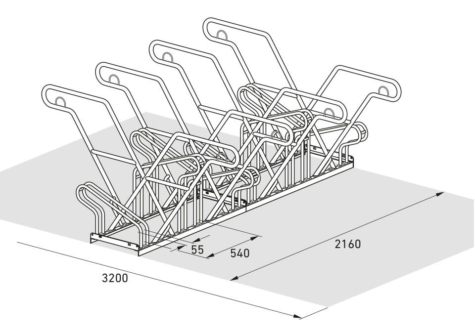Fahrradparksystem Anlehnparker 2600/2600 XBF