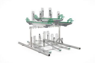 Doppelstockparker BikeHub Premium 2/12 mit 12 Einstellplätzen zweiseitig