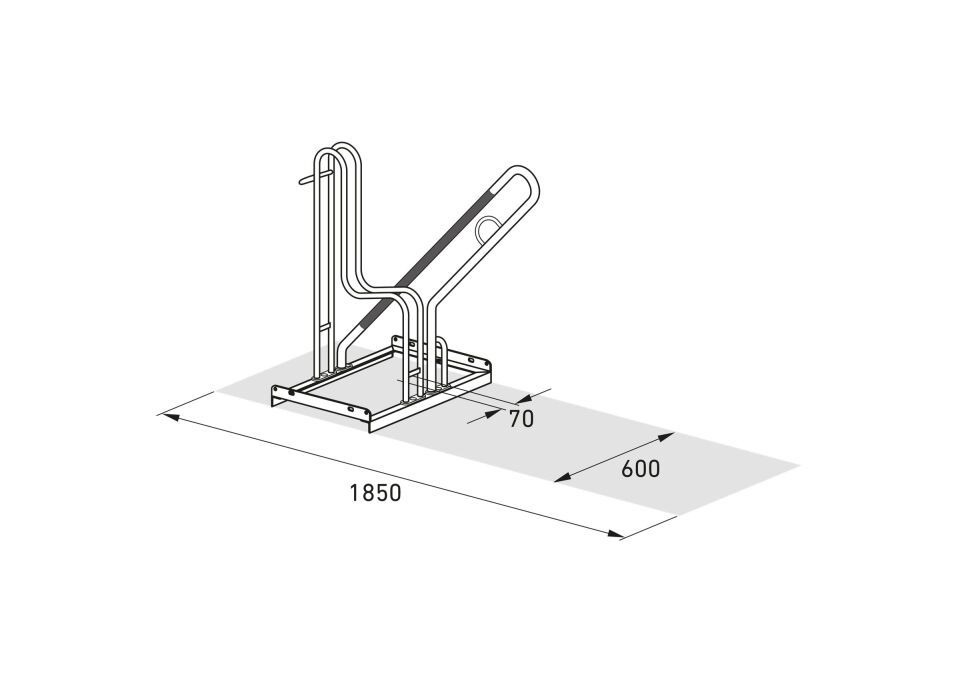 Fahrradparksystem Anlehnparker 4800 XXBF