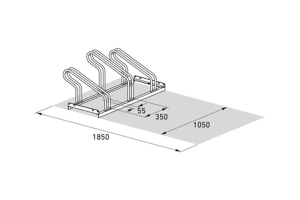 Fahrradparksystem Bügelparker 2000/2000 BF