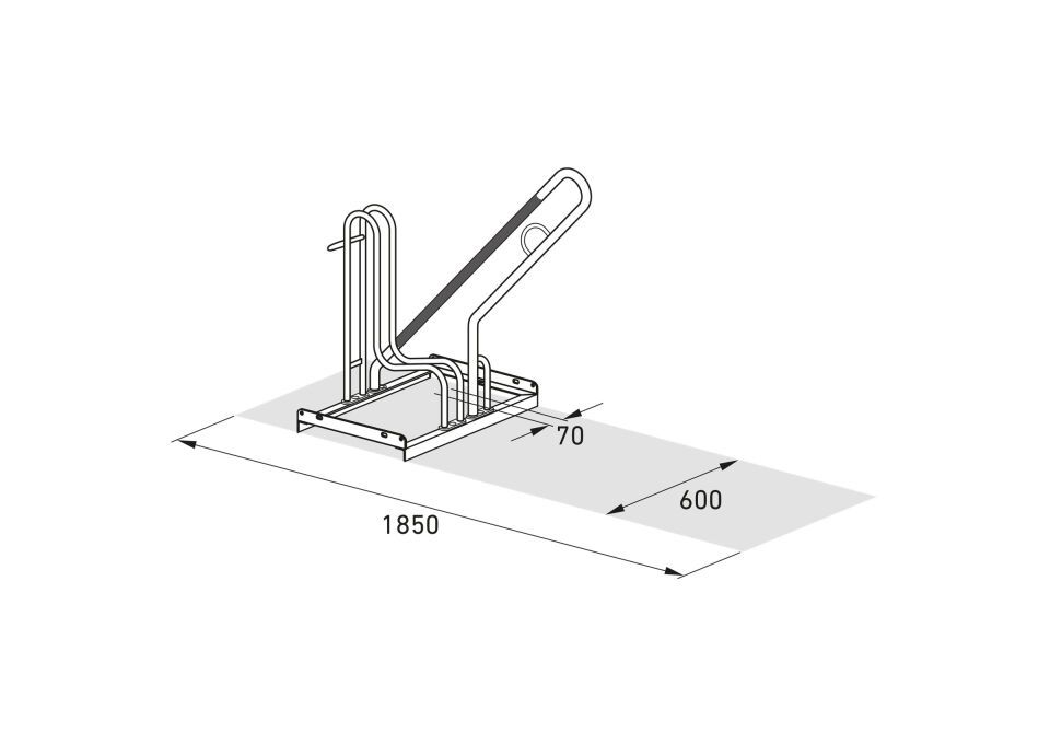 Fahrradparksystem Anlehnparker 4800 XXBF