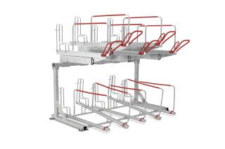 Doppelstockparker BikeHub Economy 1/10 mit 10 Einstellplätzen einseitig