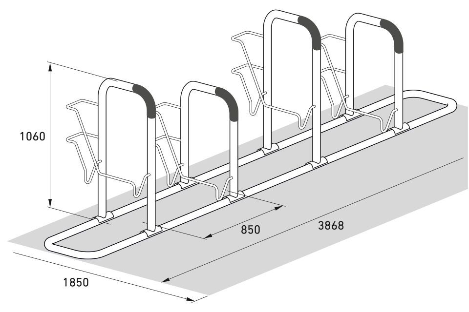 Fahrradparksystem Fahrradanlehnsystem 6000