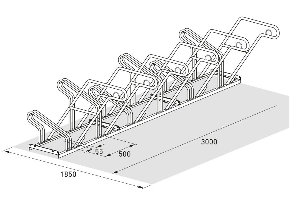 Fahrradparksystem Anlehnparker 2600/2600 XBF