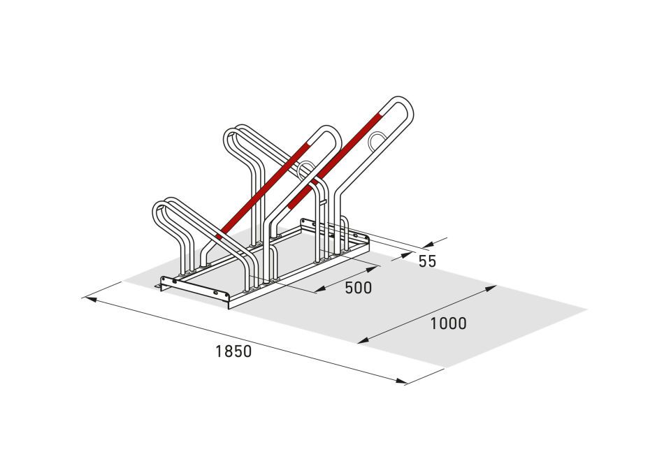 Fahrradparksystem Anlehnparker 2500/2500 XBF