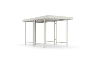Überdachung Leipzig L40 RAL 9002 als Bausatz