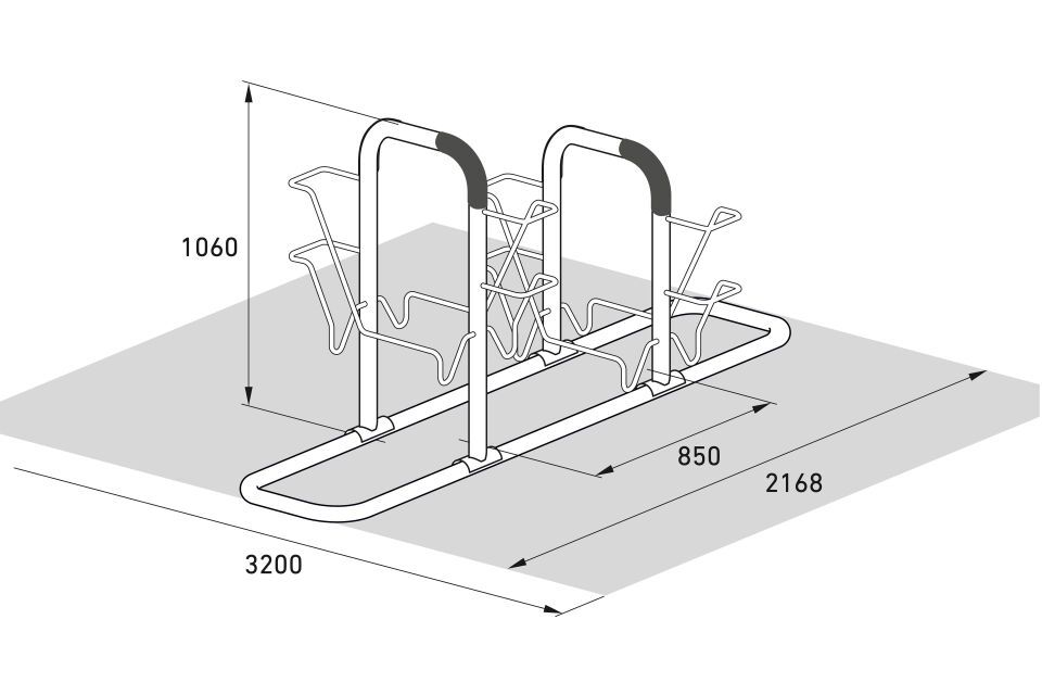 Fahrradparksystem Fahrradanlehnsystem 6000