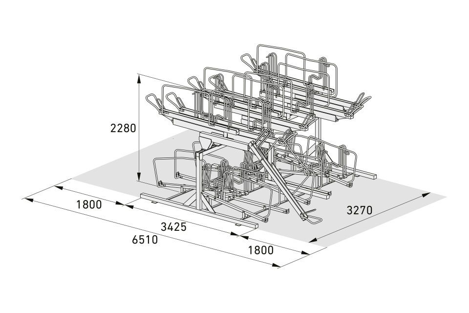 Fahrradparksystem Doppelstockparker BikeHub Economy