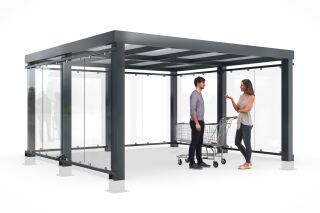 Überdachungssystem Einkaufswagenüberdachung TrolleyShelter T