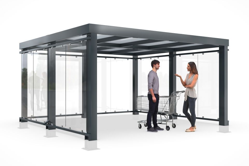 Überdachungssystem Einkaufswagenüberdachung TrolleyShelter T