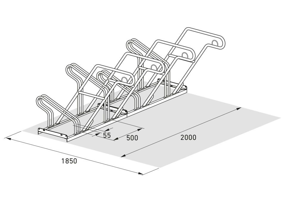 Fahrradparksystem Anlehnparker 2600/2600 XBF