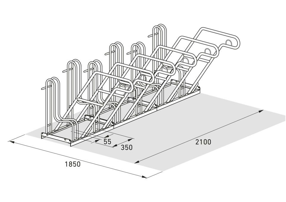 Fahrradparksystem Anlehnparker 4600/4600 XBF