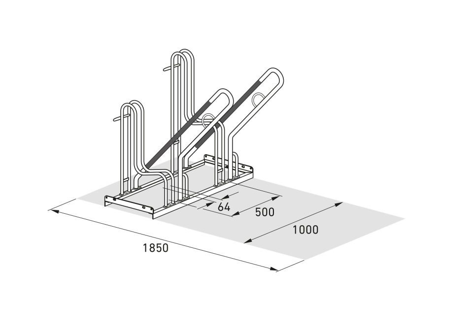 Fahrradparksystem Anlehnparker 4700 XBF