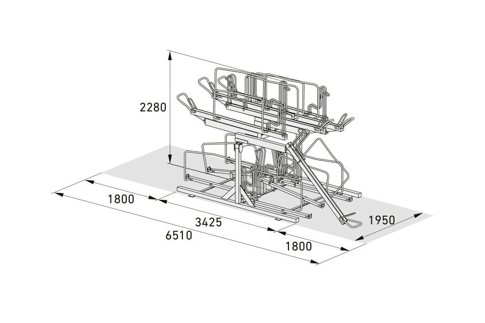 Fahrradparksystem Doppelstockparker BikeHub Economy