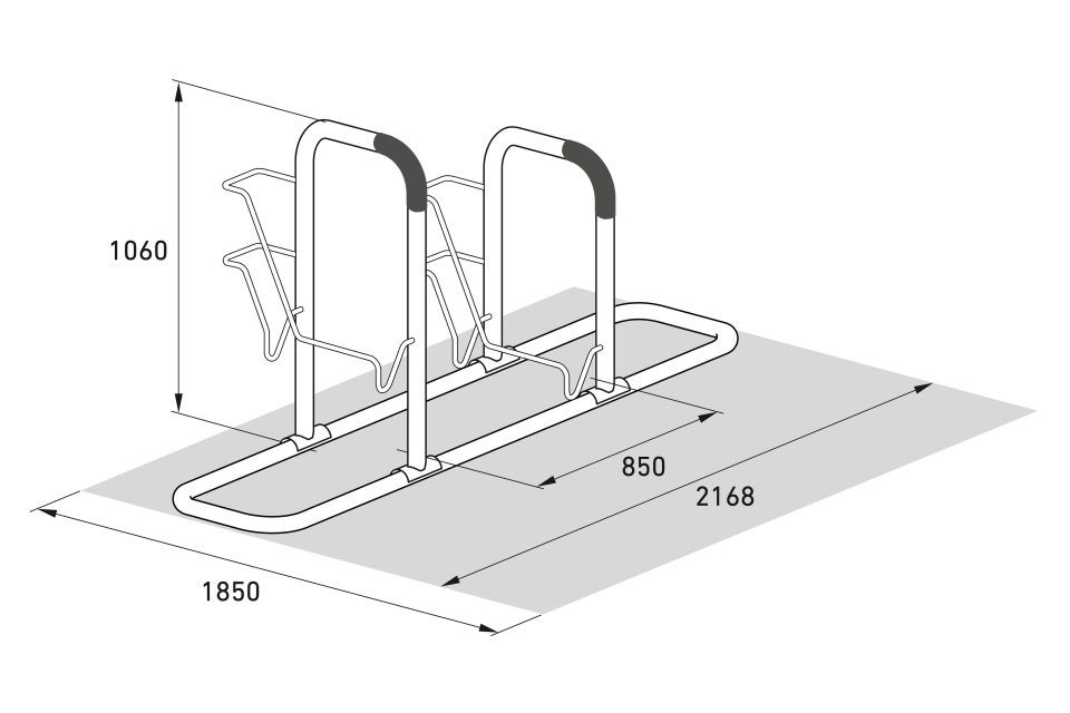 Fahrradparksystem Fahrradanlehnsystem 6000