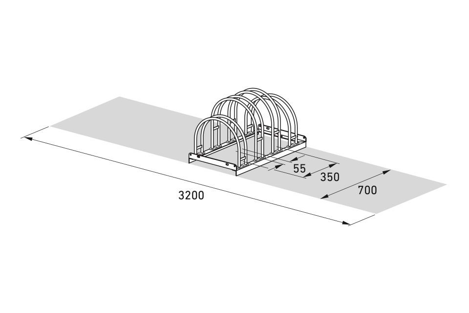 Fahrradparksystem Bogenparker 5000
