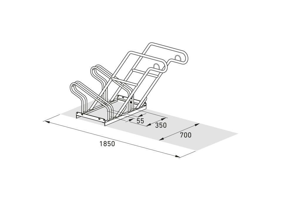 Fahrradparksystem Anlehnparker 2600/2600 XBF