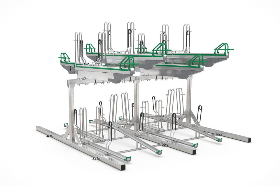 Fahrradparksystem Doppelstockparker BikeHub Premium