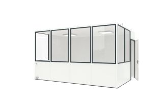 Mobiles Raumsystem MultiRoom Barrierefrei Basic 15 Office Plus zur Innenaufstellung mit 15,45 m²