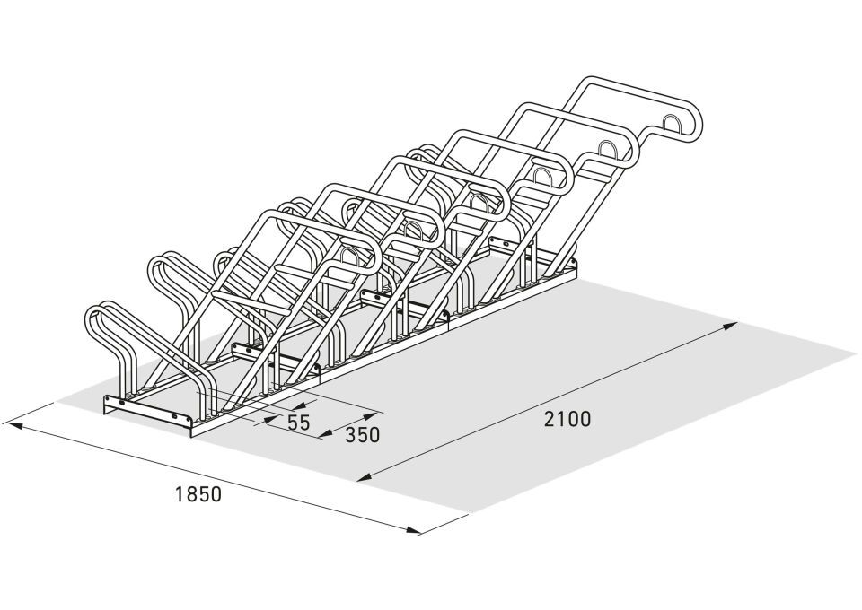 Fahrradparksystem Anlehnparker 2600/2600 XBF
