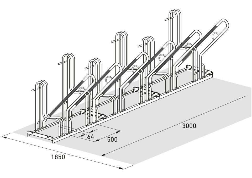 Fahrradparksystem Anlehnparker 4700 XBF