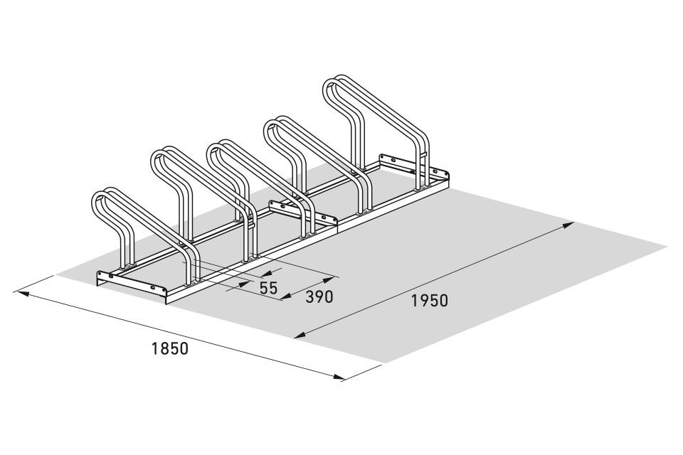 Fahrradparksystem Bügelparker 2000/2000 BF
