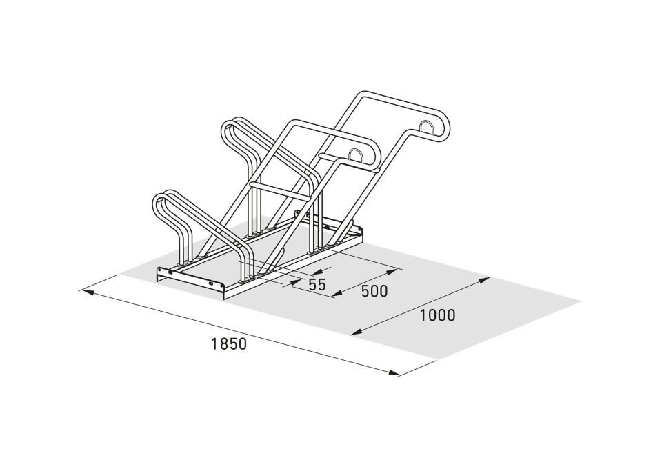 Fahrradparksystem Anlehnparker 2600/2600 XBF
