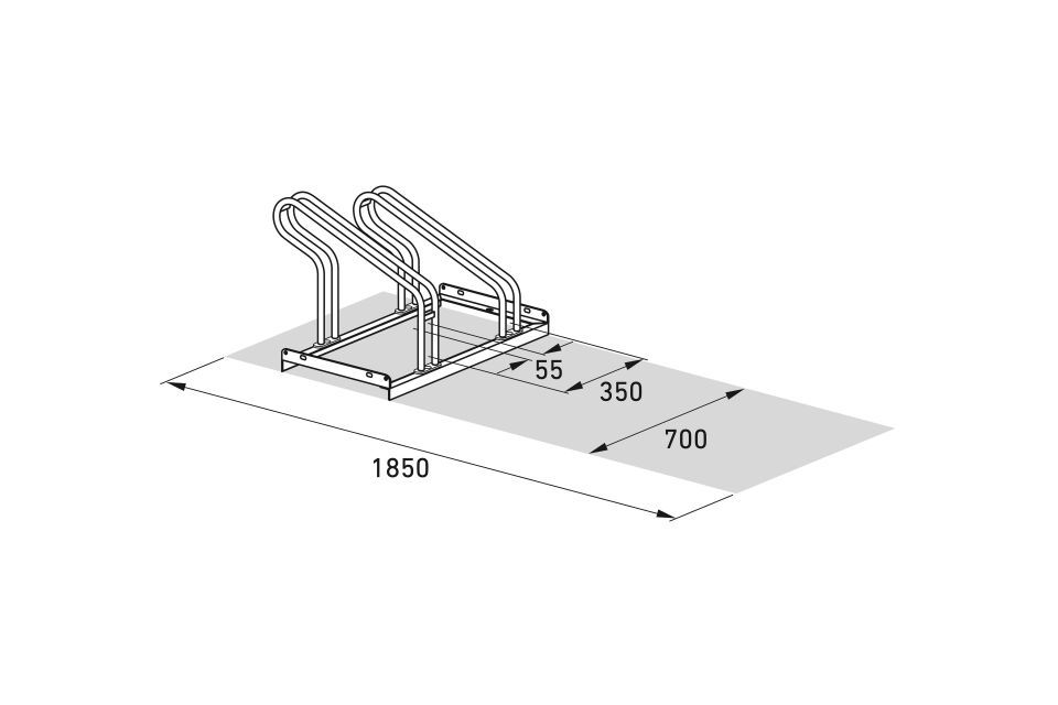 Fahrradparksystem Bügelparker 2000/2000 BF
