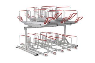 Doppelstockparker BikeHub Economy 2/20 mit 20 Einstellplätzen zweiseitig