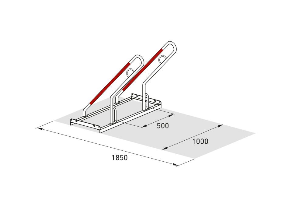 Fahrradparksystem Anlehnparker 0500 XBF