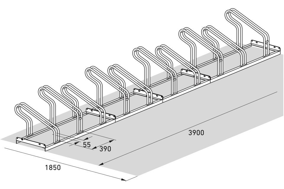 Fahrradparksystem Bügelparker 2000/2000 BF