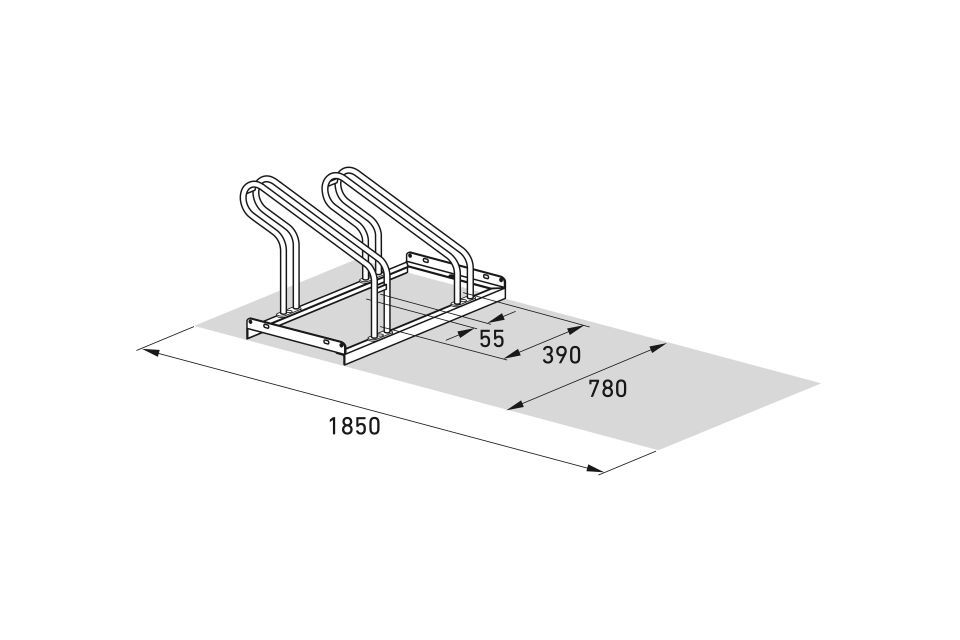 Fahrradparksystem Bügelparker 2000/2000 BF