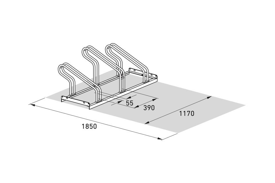 Fahrradparksystem Bügelparker 2000/2000 BF