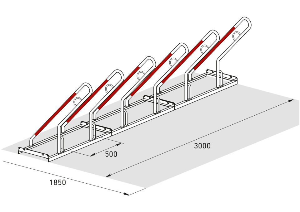 Fahrradparksystem Anlehnparker 0500 XBF