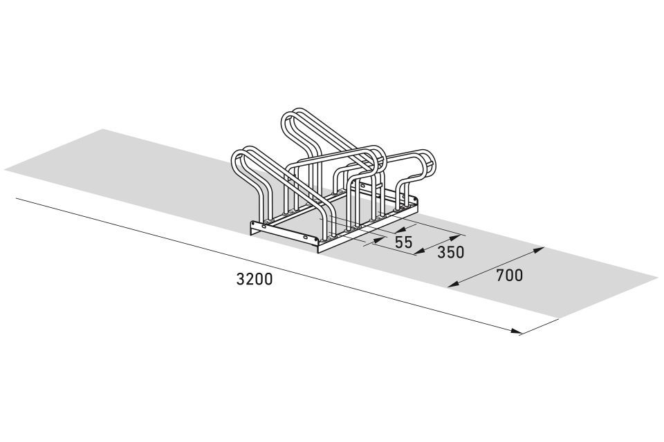 Fahrradparksystem Bügelparker 2000/2000 BF