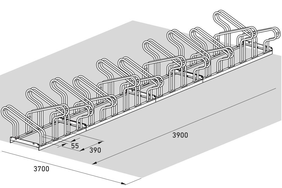 Fahrradparksystem Bügelparker 2000/2000 BF